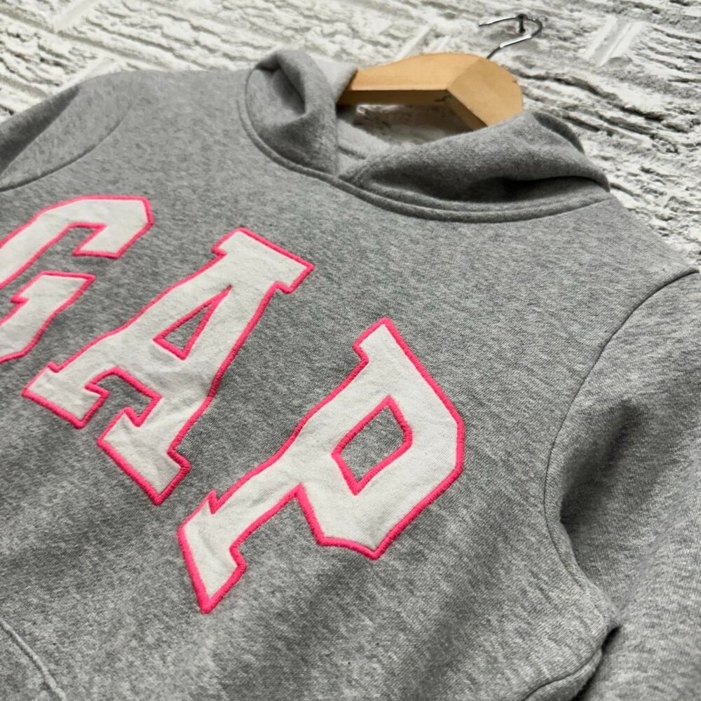 Vintage Y2K Gap Hoodie Sweatshirt Girls XL / Women’s Small Pink and Grey